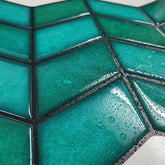 Teal Color Peel and Stick Chevron Wall Tile | Kitchen Backsplash Tiles
